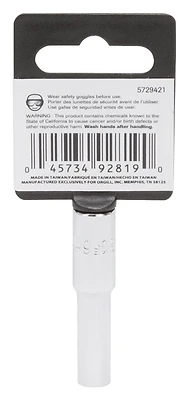 1/4 Inch Drive Deep Socket 6mm 6 Point Chrome Vanadium Steel
