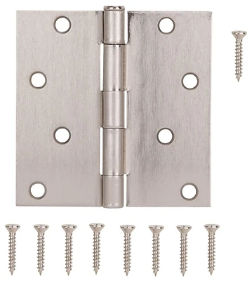4 Inch Satin Nickel Residential Square Hinge Model 20339snx By Prosource