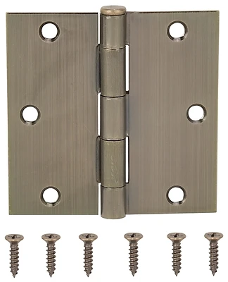 20338abx 3.5 Inch Antique Brass Residential Square Hinge