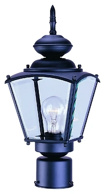 Boston Harbor 4007H-5 Coach Post Lantern, Steel, Black, 15-5/8 In.