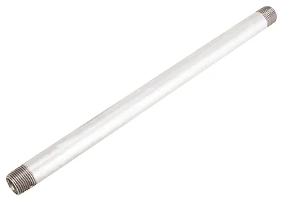 3/8 Inch X 11 Inch Galvanized Pipe Nipple - Right Hand Threads
