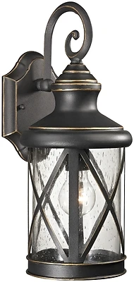 Boston Harbor LT-H04 Outdoor Wall Lantern, 1 Light, Oil Rubbed Bronze