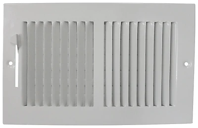 Mintcraft Bb10x6w Baseboard Register, 10 In W X 6 In H, White Steel