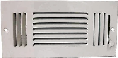 Sw03-10x4 3-way Sidewall Register, 10 X 4 Inches, Steel, White