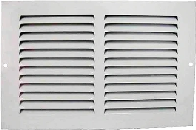 1ra1006 Air Return Grille, 10 In X 6 In, Steel, White, Powder Coated