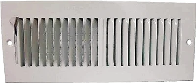 Sw02-12x4 12 X 4 Inch Steel White Sidewall Register With Multi-louver Damper