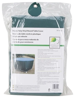 Cvra-rt-d Heavy-duty Vinyl Round Patio Table Cover, 53 In L X 53 In W X 24 In H