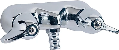 Rs207 3-3/8-inch Chrome Tub Faucet With Dual Metal Lever Handles