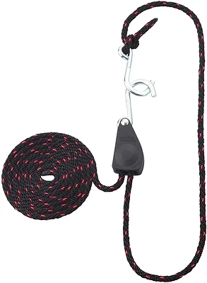 ProSource 10010-L-OI Rope Ratchet with S-Hook, 1/4 In x 8 Ft, 150 Lb