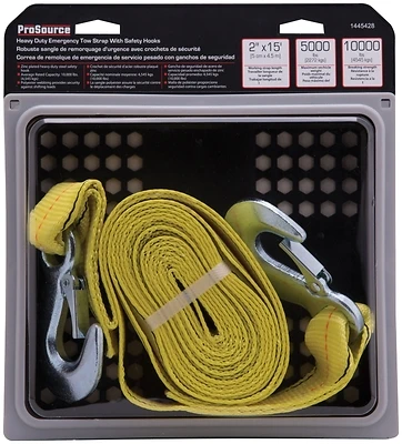 Fh64061 Heavy Duty Emergency Tow Strap, 10,000 Lb Capacity, 2 In W X 15 Ft L