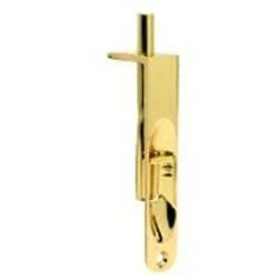 265b3 6 Inch Bright Brass And Aluminum Flush Bolt With 1 Inch Throw