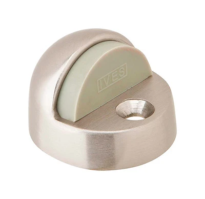 1-3/8 In. H X 1-3/4 In. W X 2 In. L Satin Nickel Dome Floor Door Stop