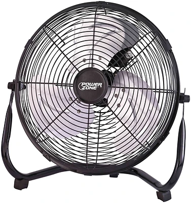 PowerZone LF-14 High Velocity Floor Fan, 14 In, 3-Speed, Black