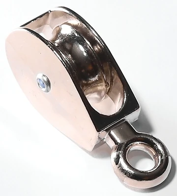 Baron 0174ZD-1-1/2 Single Tackle Pulley, 1-1/2 In Sheave, 5/16 In Rope