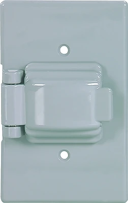 Eaton Wiring Devices S1961 1-Gang Weatherproof Receptacle Cover, Gray