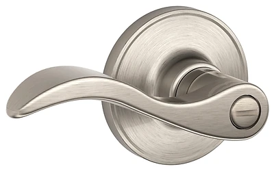 J40 Sev 619 Satin Nickel Seville Privacy Lever Door Handle Set