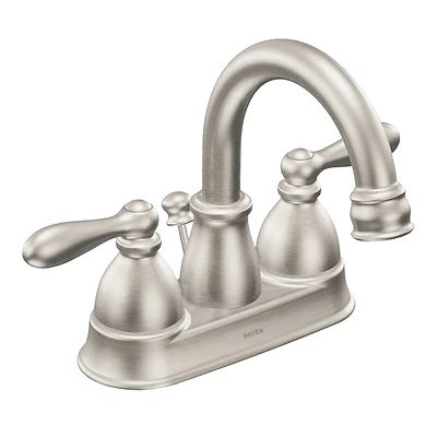 Moen WS84667SRN Caldwell 2-Handle Bathroom Faucet, 4 In. Centerset, Brushed Nickel
