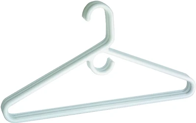 Merrick C8631A-SHW12 Tubular Hanger With Hook, Heavy Weight Plastic, Set of 3