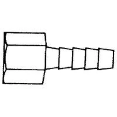 M-276c Brass Hose Barb, 1/4 In Npt, 3/8 In Id