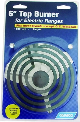 00243 6-inch Deluxe Electric Range Top Burner, 240 V, 1500 W, Plug-in