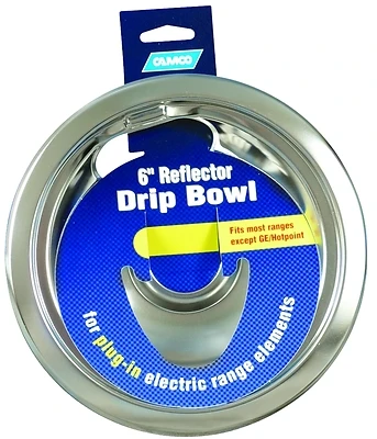 Camco 00383 Chrome Electric Range Drip Pan, 6 In. Diameter