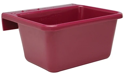 Fortiflex 1306602 Small Over The Fence Feeder, 6 Quart, Red