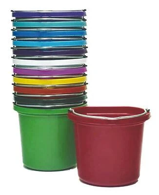 Fortex-Fortiflex N-400-8BX Utility Pail, 8 Quart, Black Rubber Polymer
