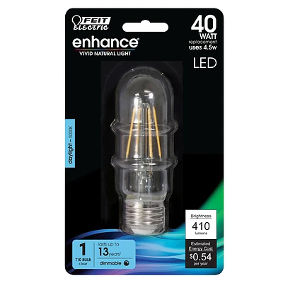 Feit Electric BPT1040/950CA T10 LED Bulb, 40W Equivalent, Dimmable, Daylight
