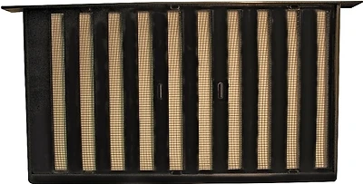 319bl Jumbo Foundation Vent, 9-1/4" X 16", Black Oxide Automatic Vent