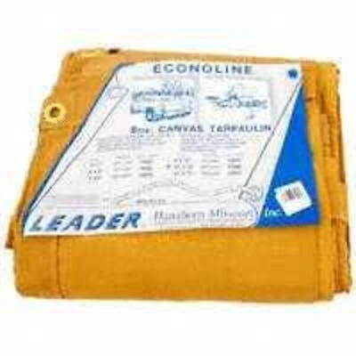 Weathermaster Cb1216d 12 Oz Canvas Tarpaulin, 12 Ft X 16 Ft, Tan