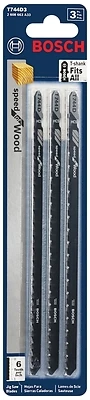 T744d3 Jigsaw Blade, T-shank, 7 In. L, 6 Tpi, 3-pack