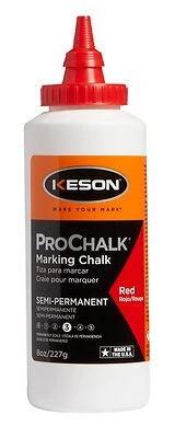 8 Oz Red Ultrafine Marking Chalk - Model 8r For Weather-resistant Lines