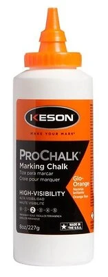 8 Oz Glo-orange Ultrafine Marking Chalk - Model 8go
