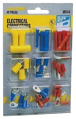 40 Piece Mini Terminal Connector Kit 05145 For 22-10 Awg Wire