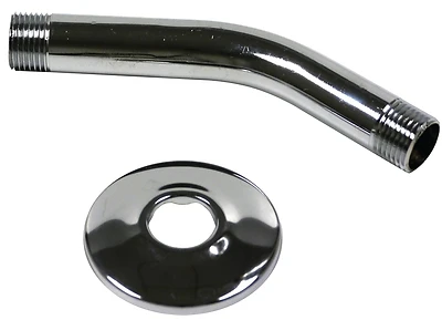 Pp22510 Chrome Shower Arm And Flange, 1/2 In Ips X 6 In