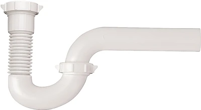 Plumb Pak PP21240 P-Trap, 1-1/2 x 1-1/4 In. Slip Joint, PVC, 12 In.