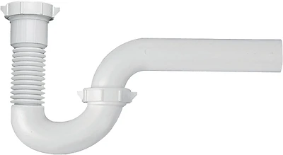 Plumb Pak PP812-40 Plastic P-Trap, 1-1/2 x 1-1/2 In., White