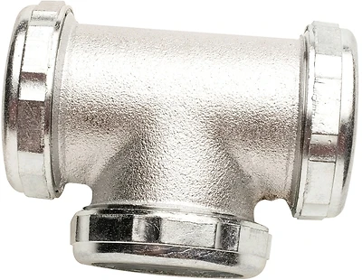 1-1/2 Inch Brass 3-way Coupling Tee With Nuts And Washers