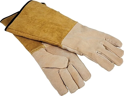 Simple Spaces CPA03110MM3L Hearth Fireplace Gloves, Pigskin Leather, 16 In.