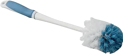 Yb88063l Ergonomic Toilet Bowl Brush, 15 In Overall Length, Blue/white