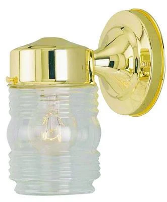 Boston Harbor 4402H-23L Outdoor Wall Lantern, Polished Brass, 1-Light