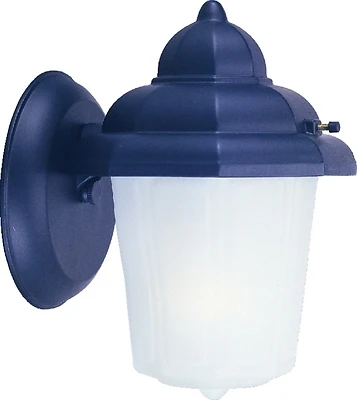 Al9002h-53l Single Light Wall Mount Porch Lantern, Black Aluminum