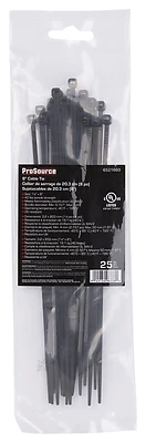 Cv200sw-253l 8-inch Black Nylon Cable Ties, 40 Lb, 25 Pieces