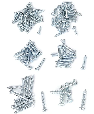 Mintcraft Jl82102 Sheet Metal Screw Set, 95 Pieces, Zinc Plated, Storage Box