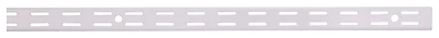 Adjustable Dual Track Shelf Standard, 25.5 In L X 1 In W, White