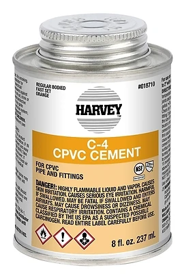 018710-24 8 Ounce Orange C-4 Regular Bodied Cpvc Cement