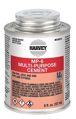 018010-24 8 Ounce Multi-purpose Cement For Pvc, Cpvc, And Abs