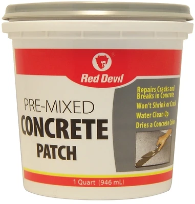 Red Devil 0644 Pre-Mixed Concrete Patch, Textured Gray, Quart