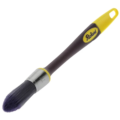 Richard 7/8 In. Extra Stiff Pointed Trim Paint Brush With Soft Grip Handle