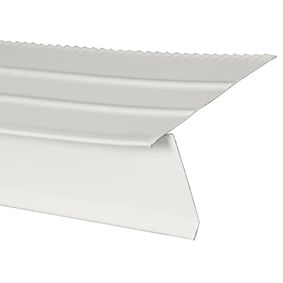 Drip Edge, Hemmed, White Aluminum, 2-5/16 x 1-7/16 In. x 10 Ft.
